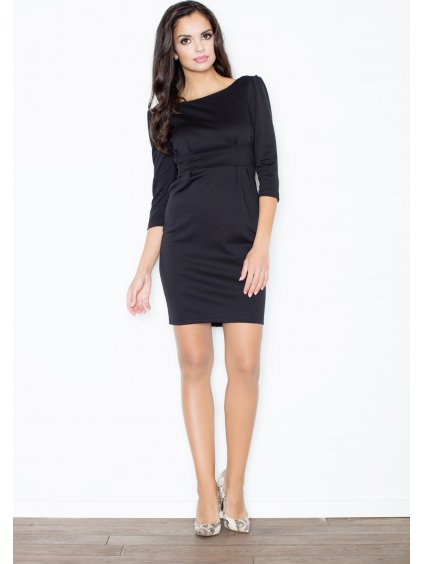 Čierne šaty s rukávmi