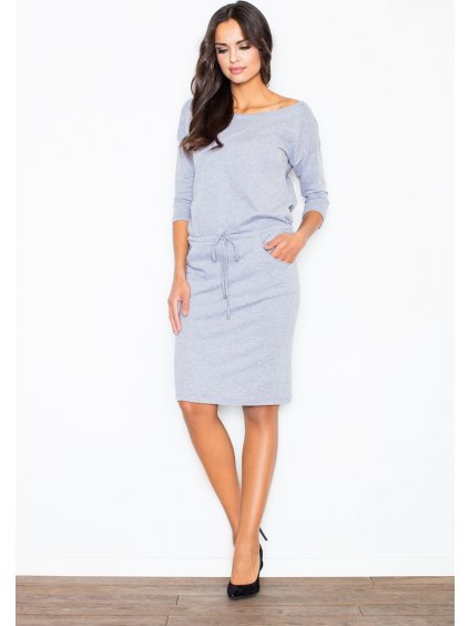 Šedé bavlnené šaty