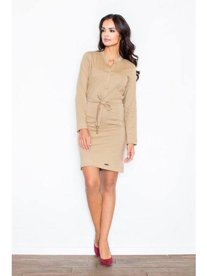 Béžové šaty s prepínaním