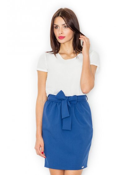 Modrá sukňa s mašľou