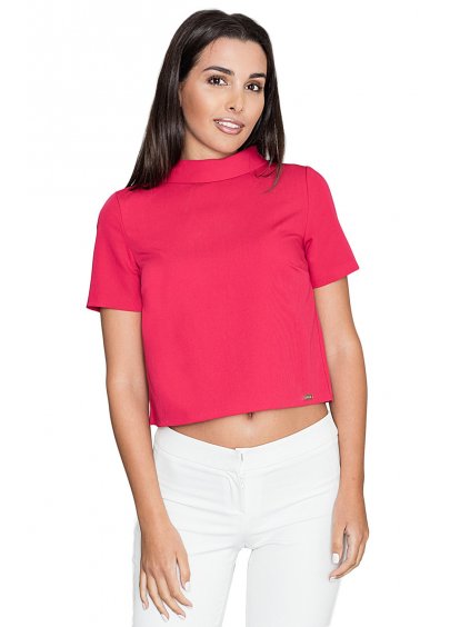 Červená blúzka bez potlače