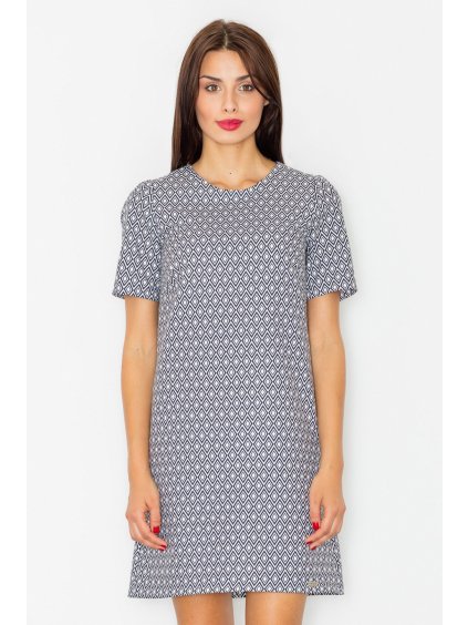 Dámske šedé šaty so vzormi