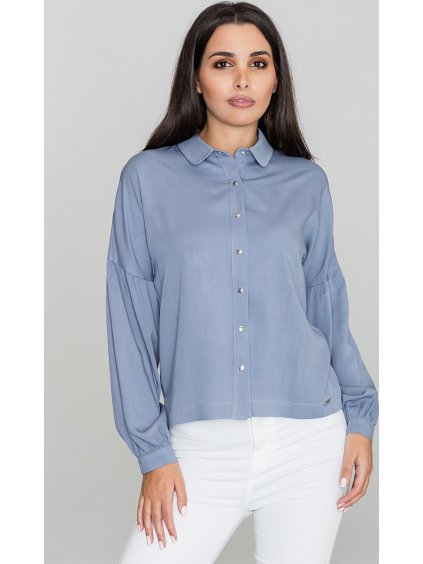 Dámska modrá košeľa