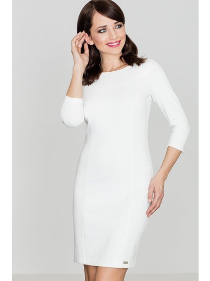 Dámske šaty v smotanovej farbe