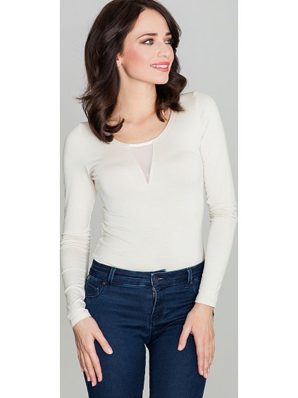 Dámske body v smotanovej farbe