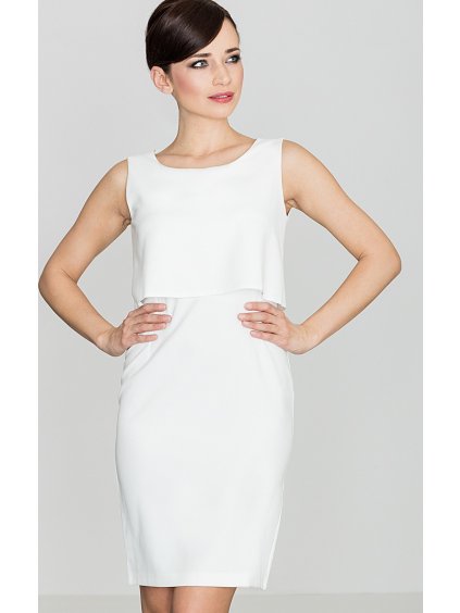 Dámske šaty v smotanovej farbe