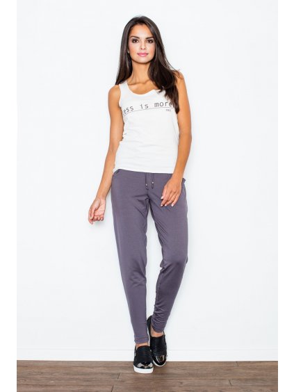 Tmavo sivé dámske nohavice