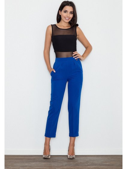 Dámske modré nohavice ku členkom