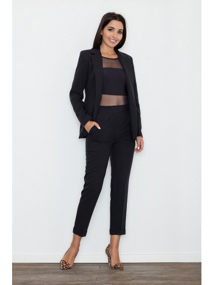 Dámske čierne nohavice ku členkom