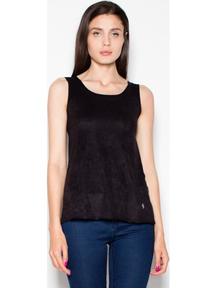 Matný nátelník so širokými ramienkami VT001 Black