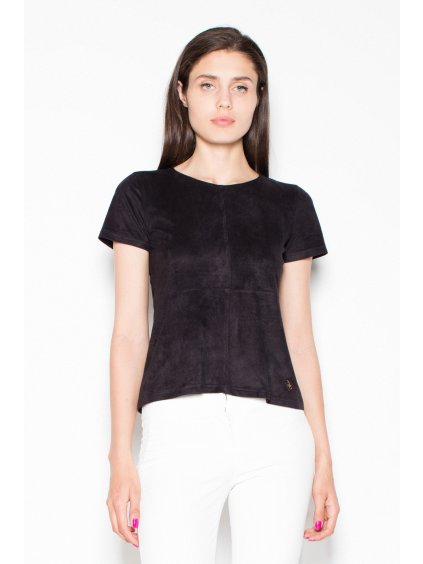Tričko s krátkym rukávom a zapínaním VT003 Black