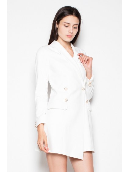 Smotanová tunika so zlatými gombíkmi