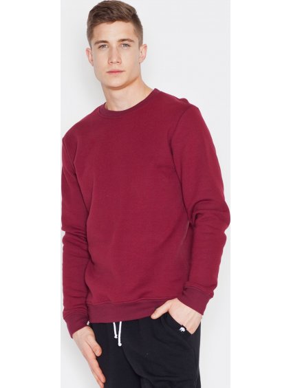 Vínová bavlnená mikina