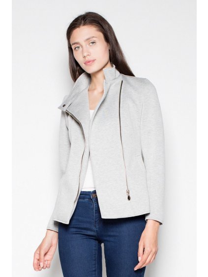 Svetlo sivá krátka bunda VT034 Light grey