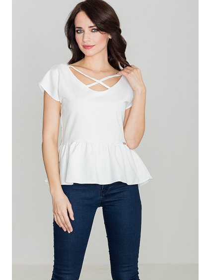 Smotanová blúzka K396 Ecru