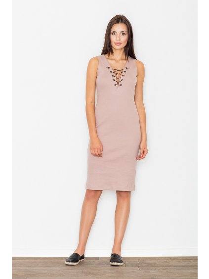 Letné šaty s previazaným výstrihom