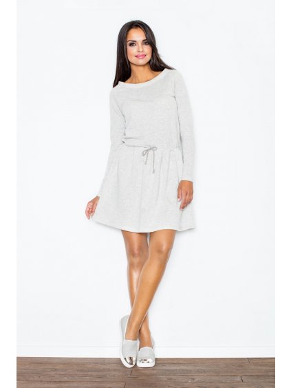 Svetlo sivé bavlnené šaty M334 Light grey