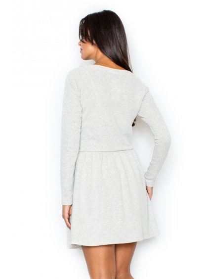 Svetlo sivé bavlnené šaty M334 Light grey