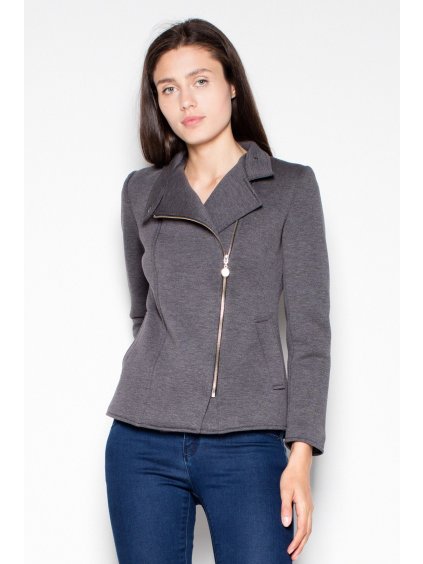 Šedá krátka bunda