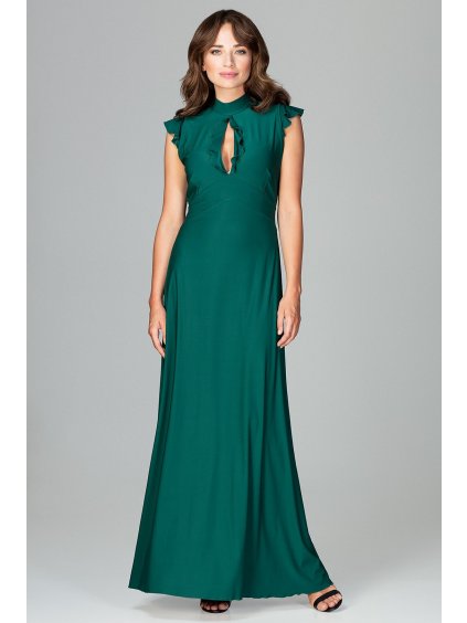 Dlhé šaty s volánovými rukávmi