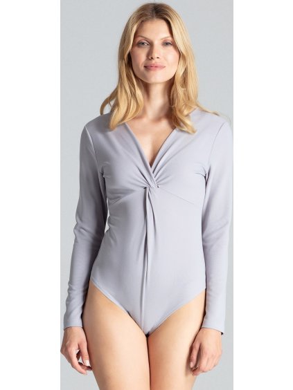 BODY SO ZVRÁSNENÝM VÝSTRIHOM M685 GREY