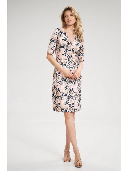 Dámske leopardie šaty s gombíkmi