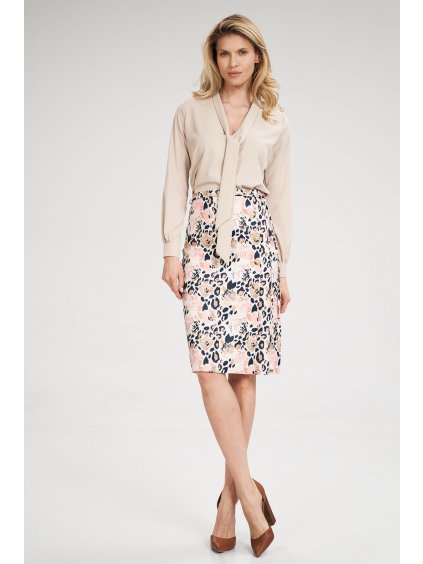 Leopardia midi sukňa M697 Pattern