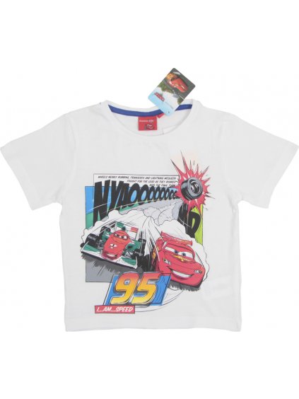 Cars biele chlapčenské tričko 95