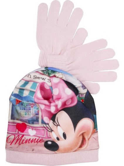 MINNIE MOUSE DIEVČENSKÝ RUŽOVÝ SET S CELOPLOŠNOU POTLAČOU