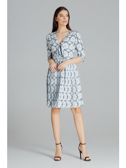 Jarné šaty s výstrihom do V