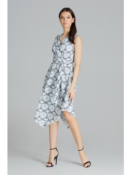 Prekladané šaty so vzorom