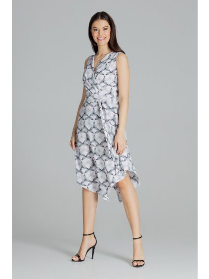 Prekladané šaty so vzorom