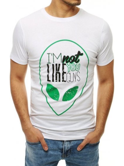 Pánske biele tričko s potlačou