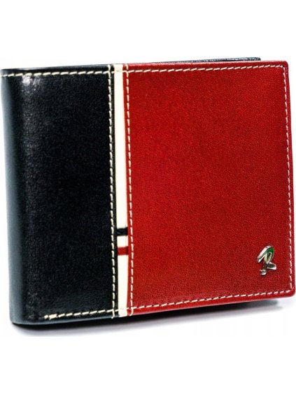 Pánska čierno-červená peňaženka L028