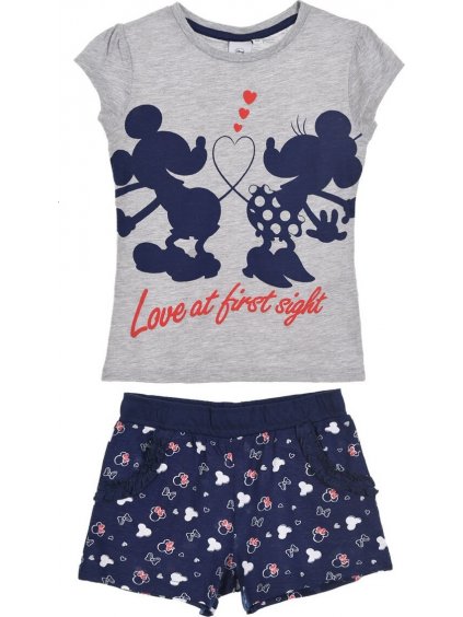 MINNIE MOUSE DIEVČENSKÝ SIVO-MODRÝ SET