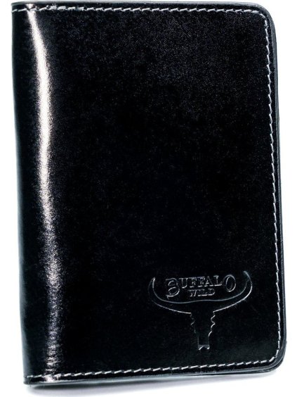 Buffalo Wild® Čierne kožené puzdro na doklady