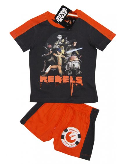 Star Wars čierno-oranžový letný set