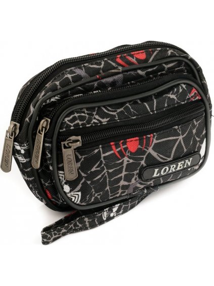 Loren čierno-šedo-červená pánska ladvinka