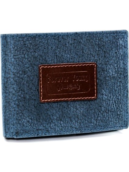 Pánska modrá kožená peňaženka Forever Young  F008