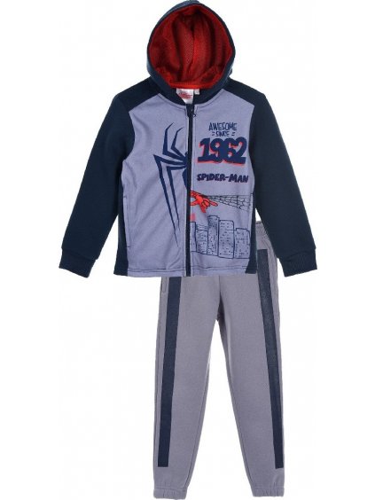 Spider-Man sivo-modrá chlapčenská tepláková súprava