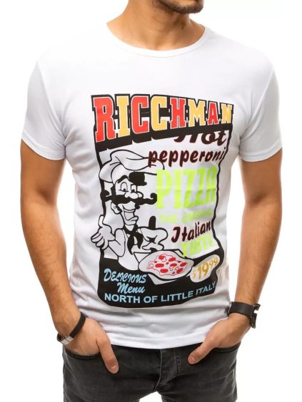 Biele pánske tričko PIZZA