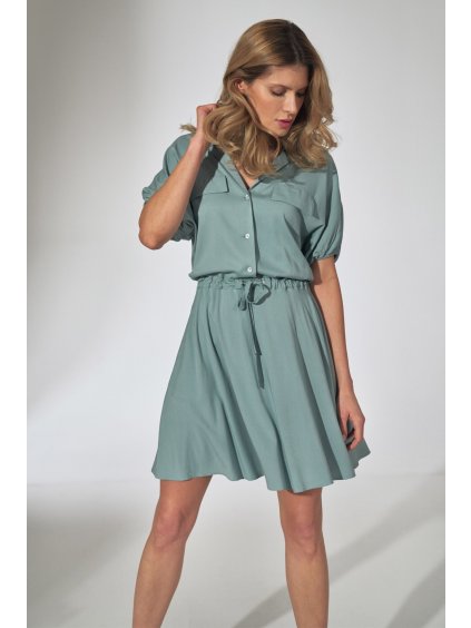 Mätovo zelené dámske šaty