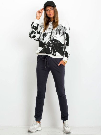 Dámske tmavosivé tepláky