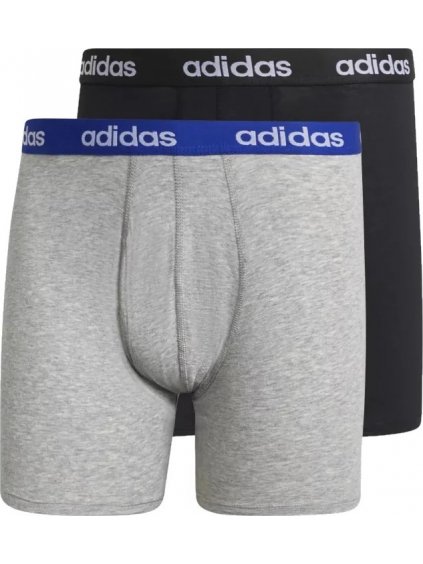Čierno-sivá sada boxeriek adidas Linear Brief Boxer 2 Pack
