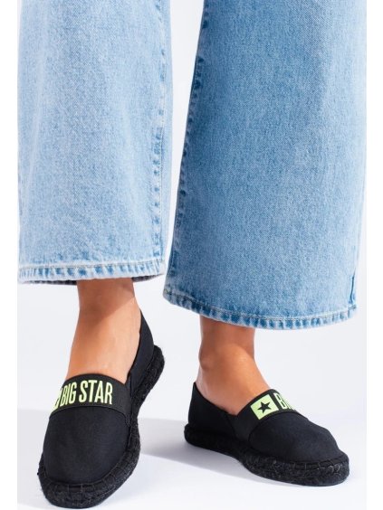 BIG STAR čierne plátené espadrilky