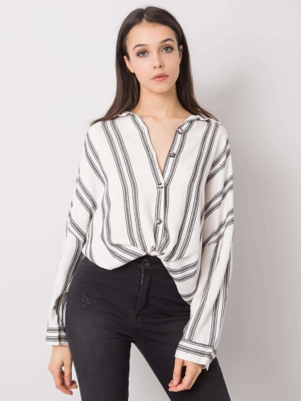 Smotanová dámska pruhovaná košeľa