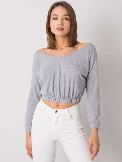 Svetlo šedé dámske krátke tričko