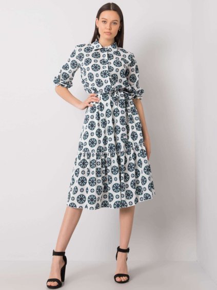 Bielo-modré košeľové šaty Avelina