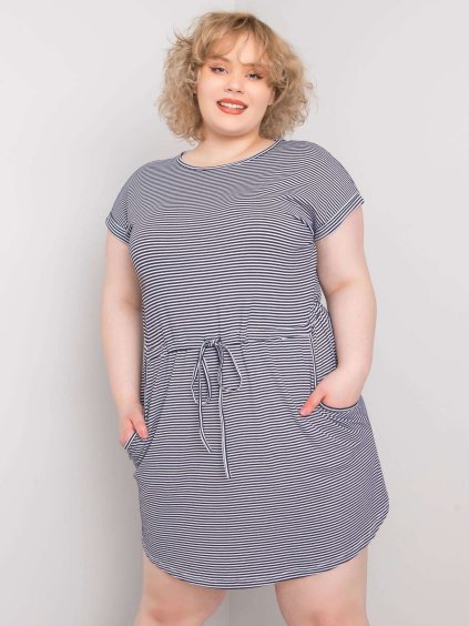 Modro-bílé pruhované šaty Sariyah