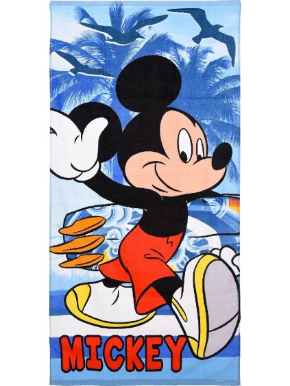 MODRÁ PLÁŽOVÁ OSUŠKA MICKEY MOUSE